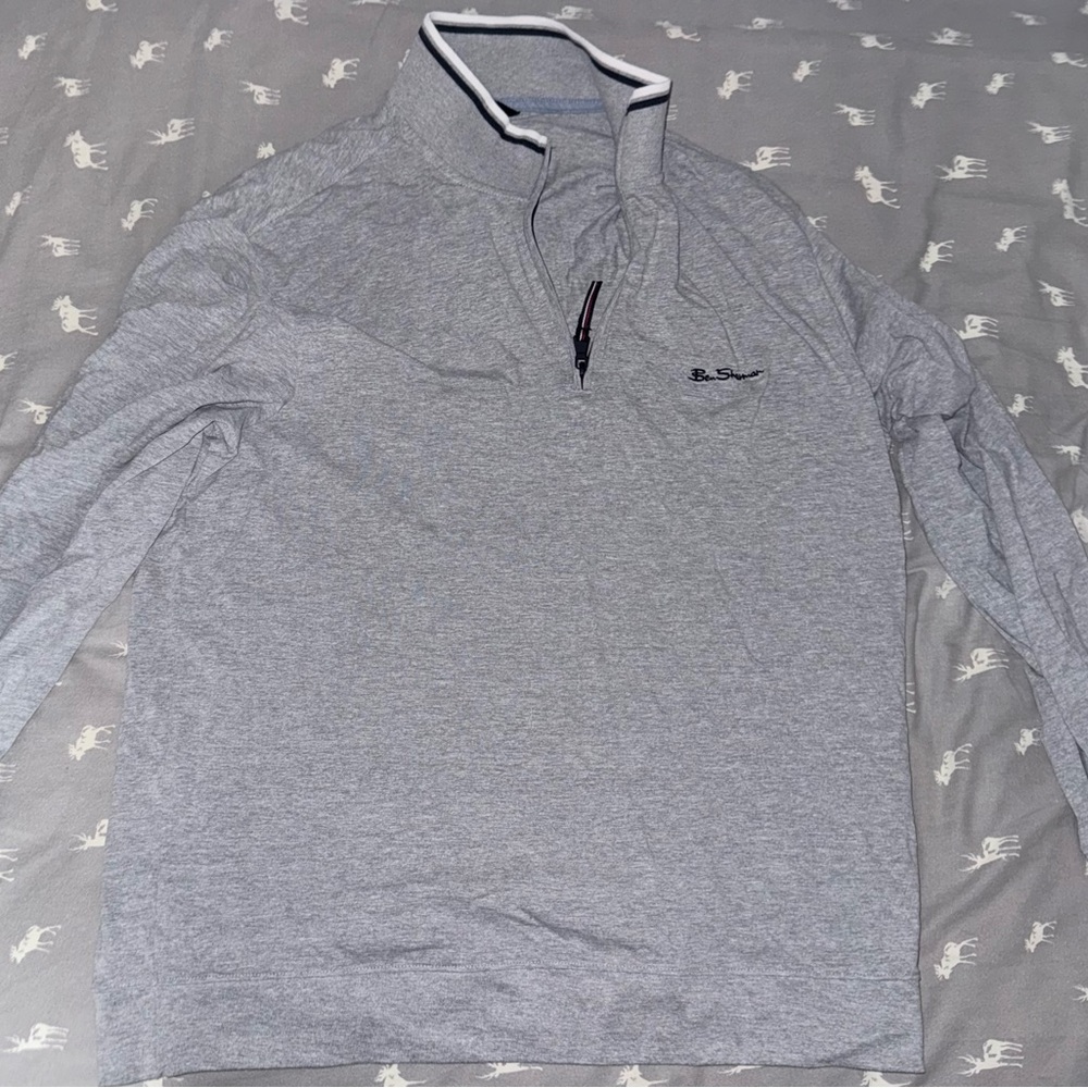 Ben Sherman Light Gray Quarter zip